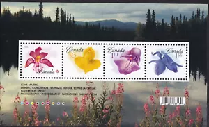 Canada 2006 #2194 "Flower Definitives" Souvenir sheet of 4 Diff Mint NH, OG VF - Foto 1 di 1