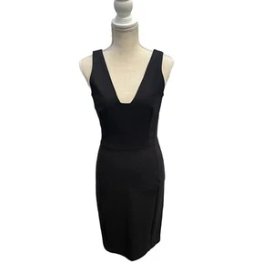 NWT Betabrand Sudden Chemistry Dress Women’s Sz XS Black Body Con Pockets V Neck - Picture 1 of 12