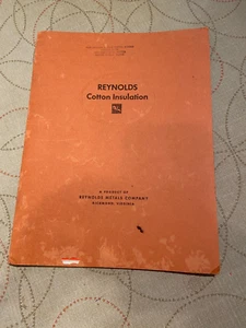 1943 REYNOLDS COTTON INSULATION ASSOCIATION SALES MANUAL GENERAL ELECTRIC SUPPLY - Picture 1 of 11