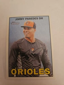2016 Topps Heritage Baseball Card Jimmy Paredes 198 - Picture 1 of 2