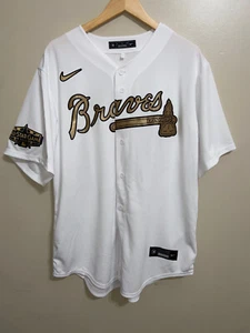 Nike Atlanta Braves 2022 MLB All Star Game Jersey White Gold Men's Size XL NEW - Picture 1 of 8