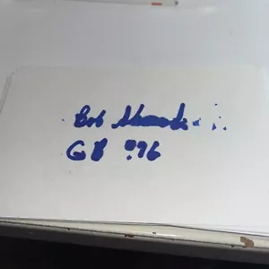 Bob Skoronski 1956 Green Bay Packers Signed 3x5 Index Card - Picture 1 of 1
