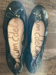 Sam Edelman schwarze Leder Ballerinas Größe 7,5 oder 38 - Bild 1 von 3