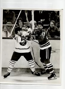 Early 1970's Sabres Jim Watson fighting w/opposing player 8x10 Press Photo - Picture 1 of 2