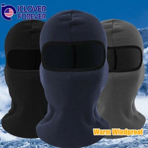 Winter Fleece Warm Balaclava Hat Motorcycle Ski Neck Face Mask Hood Cap Fr Adult - Picture 1 of 11