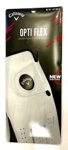 NEW Callaway Men's Opti Flex Golf Glove, White, Cadet X-Large, Worn on Left Hand - Picture 1 of 2
