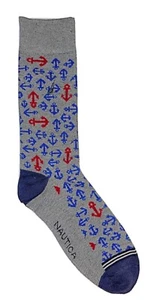 New NAUTICA Men's BOATING ANCHORS Crew Socks DRI-Motion ANCHORS ALL OVER - Picture 1 of 1