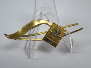 RARO Wawa Employee Pin Logo Solapa Pin Bar artículo chapado en oro, alfiler torcido. - Imagen 1 de 8