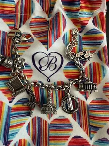 BRIGHTON Charm Bracelet "We The People" Washington D.C Patriotic Silver Tone 8" - Picture 1 of 2