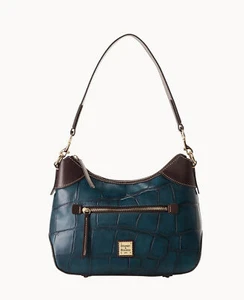 Borsa a tracolla Dooney & Bourke in pelle di coccodrillo hobo borsa a mano verde nuova - Foto 1 di 1