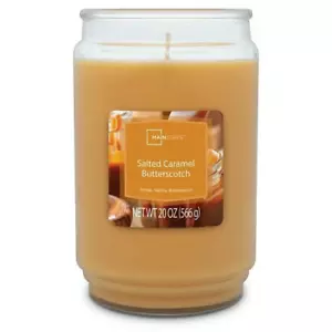 Salted Caramel Butterscotch Duft Eindocht großes Glas Glas Kerze - Bild 1 von 18