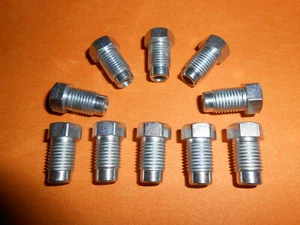 10 x 3/8" UNF 24Tpi Long Shoulder Imperial Brake Pipe Fittings Unions 3/16" Pipe - Picture 1 of 2