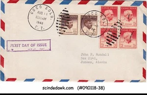 CANAL ZONE - 1948 George Davis AND Charles Magoon DEFINITIVES - 6V - FDC - Picture 1 of 1