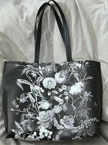 Elliot Luca Black And White Floral Tote - Picture 1 of 9