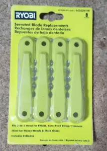 RYOBI 8PK AC052N1FB Replacement Blades for 2-in-1 for Fixed String Trimmer Head - Picture 1 of 3