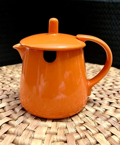 ForLife Company 12 Oz Tea Bag Ceramic Teapot In Mandarin. Preowned. - Picture 1 of 3