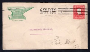 USA LANSING Mich 1904 Bostwick Braun Hardware Co, Anvil ADVERTISING Cover - Picture 1 of 2