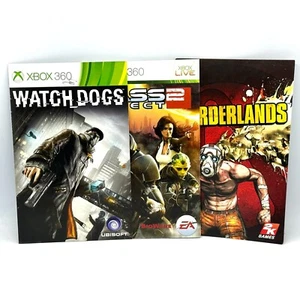 Watch Dogs, Mass Effect 2, Borderlands Xbox 360 Booklet Manuals - Bild 1 von 1