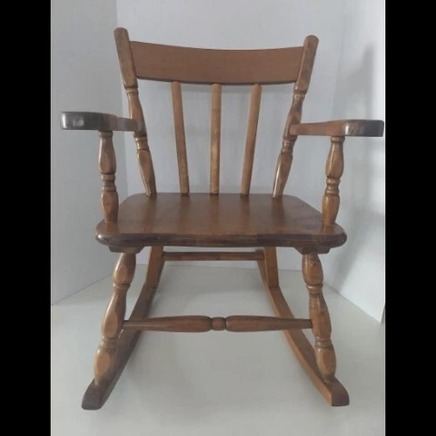 Vintage Wooden Child Rocking Chair Cover