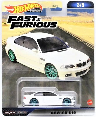 BMW M3 E46 2023 Hot Wheels Fast & Furious blanco Foto 1 de 4