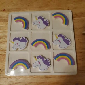 Best Brands Tic-Tac-Toe - Wood - Unicorns & Rainbows- ☆☆NEW SEALED☆☆ - Picture 1 of 2