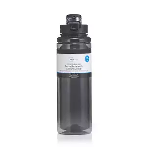 Mainstays 32 fl oz Rich Black Solid Plastic Water Bottle with Wide Mouth Lid - Picture 1 of 24