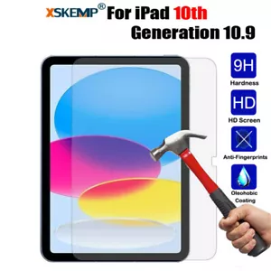 For iPad Pro 11 10th 10.9 9th 8th 10.2 Screen Protector Tempered Glass Cover - Picture 1 of 19