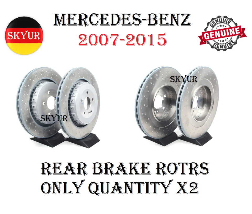 Juego de rotores de disco de freno trasero para Mercedes-Benz CL63 CL65 S63 S65 2008-2014 GENUINO Foto 1 de 4