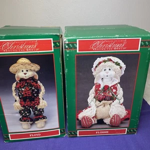 House Of LLOYD Christmas Around The World Flossie and Floyd Bunny Dolls w Box - Picture 1 of 15