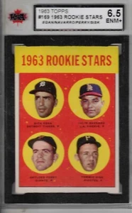 1963 TOPPS baseball Gaylord Perry +++ original trading card #169 KSA 6.5 ENM+ - Bild 1 von 2