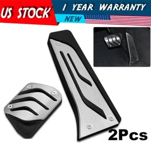 2Pcs Foot Gas Brake Pedals Cover Kit For BMW 1/2/3/4/5/6/7/8 Series X1 X3 X5 - Picture 1 of 12