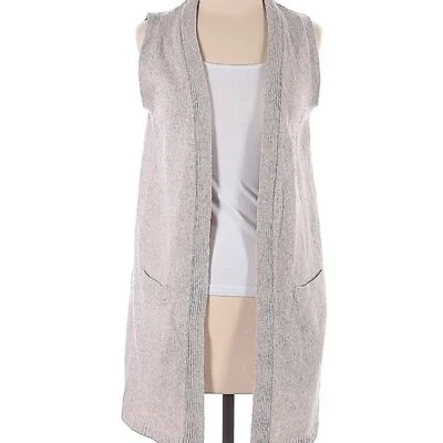 Casa Blanca Mercado Negro Suéter Chaleco Mujer S Lana Alpaca Frente Abierto Sin Mangas Foto 1 de 4