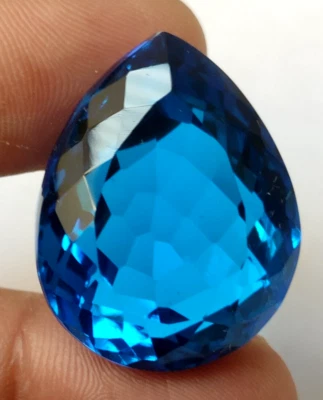 AAA+ 21.55 Ct. Large Topaz Pear Cut Faceted Loose Gemstone for Ring & Pendant - Image 1 of 4