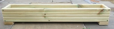 long Wooden Decking Planter/Window Box/Trough/Garden/Herb/Flower - Image 1 of 3