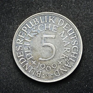 1969-J Germany 5 Mark .625 Silver (bb18037) - Picture 1 of 2