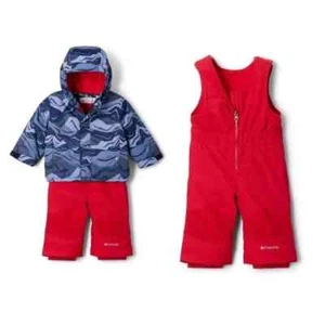 Columbia Baby Toddler Snowsuit Bib Pants Jacket 6-12 Months Red Buga Omni Heat - Picture 1 of 15