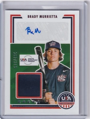 Brady Murrietta 2022 Panini Stars & Stripes USA Auto/Jersey SSS-BM, 287/349 - Image 1 of 2