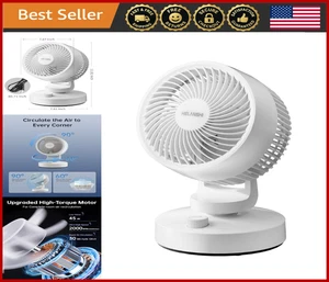 3-Speed Desk Fan Air Circulator, Quiet 28dB, Energy Efficient, 70ft Cooling - Picture 1 of 8