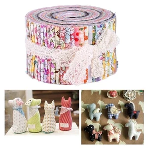 36x Fabric Strips Roll 2.5" Jelly Fabric Bundles Quilting Strips Roll Patchwork - Picture 1 of 7