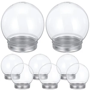  8 Pcs Glass Dome Empty Snow Globe Globes for Crafts Design Your Own - Picture 1 of 12