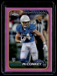 2024 Topps Cromo Rosa Rifrattore Rookie Ladd McConkey #212 - Foto 1 di 2