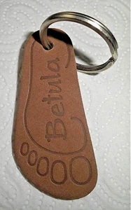 3x Schlüsselanhänger Anhänger - BETULA Fuss - Schlüssel-Ring - Leder - Gravur - Bild 1 von 2