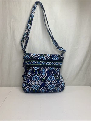 Vera Bradley Triple Zip Hipster Crossbody in Ink Blue & Green - Image 1 of 4