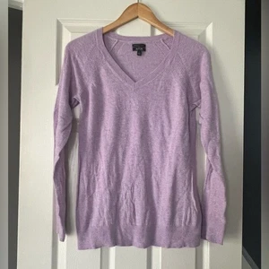 Apt. 9 Cashmere Blend Sweater Women’s Large Lavender V-Neck Soft Knit Pullover - Picture 1 of 3