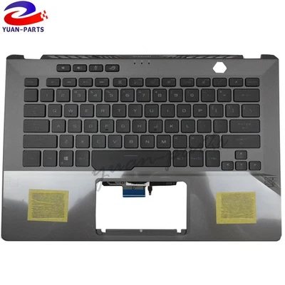 Nuevo teclado retroiluminado ASUS G14 ROG Zephyrus GA401 GA401I GA401U gris reposamanos EE. UU. Foto 1 de 4