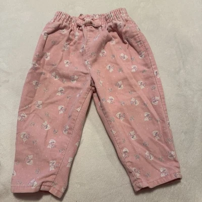 Pantalones de flores de pana Oshkosh B’gosh vintage para niña 18M Foto 1 de 4