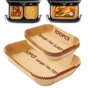 Air Fryer Liners Disposable 150Pcs for Ninja Foodi DZ071 7-Qt/11-Qt/Instant 9... - Picture 1 of 7