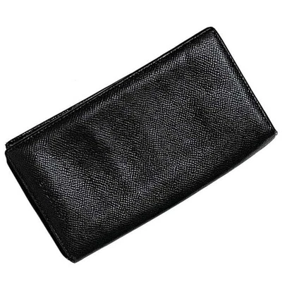 Cartera Larga Bvlgari Doble Plegable ec-23397 Cartera de Cuero Negra Usada BVLGARI  Foto 1 de 4