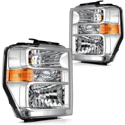 Pair Headlights For 2011-2021 Ford E150 E250 E350 E450 Super Duty Econoline Van - Изображение 1 из 4