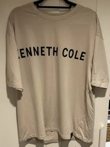 Camiseta Kenneth Cole New York XL Beige 100% Algodón Hecha en Bangladesh - Imagen 1 de 5